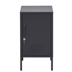 Artiss Bedside Table Metal Cabinet - Black