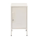 Artiss Bedside Table Metal Cabinet - White