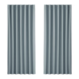 Artiss 2X Blockout Curtains Eyelet 240x230cm Grey