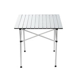 Weisshorn Folding Camping Table 70CM Roll Up Outdoor Picnic BBQ Aluminium Desk