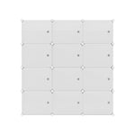 Artiss Shoe Rack DIY 12 Storage Cube Stackable White