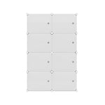 Artiss Shoe Box DIY Set of 8 Storage Cube Stackable White