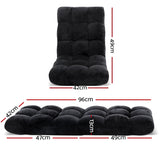 Artiss Lounge Sofa Bed Flannel Fabric Black