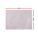Artiss Rug 120x160cm Area Rug Washable Mat Large Carpet Microfiber Ripple