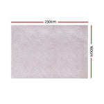 Artiss Rug 160x230cm Area Rug Washable Mat Large Carpet Microfiber Ripple