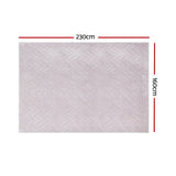 Artiss Rug 160x230cm Area Rug Washable Mat Large Carpet Microfiber Ripple