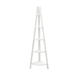 Artiss Bookshelf Corner Shelf 5 Tiers - CANE White