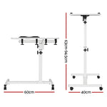 Artiss Laptop Desk Table Fan Cooling White 60CM