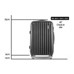 Wanderlite 28 Inch Luggage with TSA Lock Spinner Carry On Hard Shell Travel Suitcase Luggage Case Black