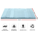 Giselle Bedding Memory Foam Mattress Topper 7-Zone 5cm Queen