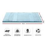 Giselle Bedding Memory Foam Mattress Topper 7-Zone 5cm Single