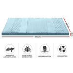Giselle Bedding Memory Foam Mattress Topper 7-Zone 8cm Single