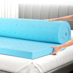 Giselle Bedding Memory Foam Mattress Topper Ventilated Cool Gel 8cm King Single