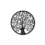 Artiss Metal Wall Art Hanging Sculpture Home Decor Leaf Tree of Life Round Frame