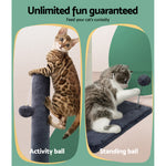 i.Pet Cat Tree 105cm Scratching Post Scratcher Tower Condo House Hanging toys Grey