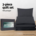 Giselle Bedding Quilt Cover Set Classic Black King