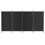 Artiss 4 Panel Room Divider Screen 345x180cm Fabric Black