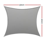 Instahut Shade Sail Cloth Shadecloth Rectangle Canopy 280gsm 3x4m