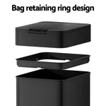Devanti 50L Sensor Bin Motion Rubbish Bins Kitchen Automatic Trash Can Black
