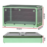 Artiss Storage Box Container Foldable Stackable 5 Sides Open Transparent 140L