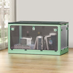 Artiss Storage Box Container Foldable Stackable 5 Sides Open Transparent 140L