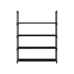Artiss Shoe Rack Cabinet Stackable 4-tier 12 Pairs Black