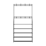Artiss Shoe Rack Hall Tree 16 Pairs Black