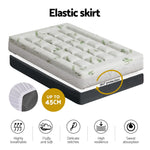 Giselle Bedding Mattress Topper Pillowtop Bamboo 7.5cm Single