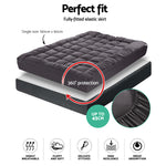 Giselle Bedding Mattress Topper Pillowtop Bamboo Charcoal Single