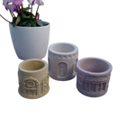 Ancient architecture succulent planters x 3
