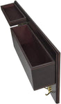 Wood Entryway Coat Rack with 2 Leather Tray(Brown)