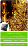 20m 200 LED Solar Powered Outdoor Lights with 8 Lighting Modes and Waterproof for Home,Garden and Decoration