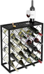Freestanding Metal Wine Rack for 25 Bottles