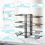 CARLA HOME Adjustable 8-Tier Pan Rack Pot Organizer for Kitchen Cabinet