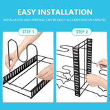 CARLA HOME Adjustable 8-Tier Pan Rack Pot Organizer for Kitchen Cabinet