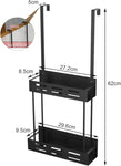 CARLA HOME Over the Door 2-tier Shower Caddy Organizer Shelf with Hooks for Bathroom