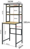 CARLA HOME 3-Tier Over Washing Machine Storage Rack Laundry Shelf Organizer for Bathroom or Toilet (Black)