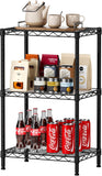 CARLA HOME 3-Tier Adjustable Metal Storage Shelves Wire Rack Organizer for Kitchen, Pantry, Bathroom or Laundry Room (60cm W x 35cm D x 103cm H)