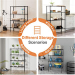 CARLA HOME 4-Tier Adjustable Metal Storage Shelves Wire Rack Organizer for Kitchen, Pantry, Bathroom or Laundry Room (60cm W x 40cm D x 140cm H)
