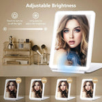 LED Travel Makeup Mirror 3 Light Modes USB