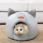 2024 Cat House Bed Soft Washable Grey XL 39x39x40cm