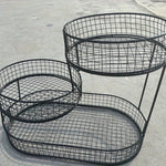 Black Stainless Steel Fruit Basket Storage