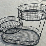 Black Stainless Steel Fruit Basket Storage