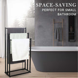 Metal Free Standing Towel Rack 3 Tier Bathroom Rail Shelf Dryer