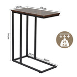 C-Shaped Sofa Side End Table Metal Frame Laptop Tray - All Family