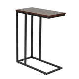 C-Shaped Sofa Side End Table Metal Frame Laptop Tray - All Family