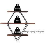 Vintage Rustic Wooden Floating Shelves