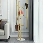 Marble & Metal Coat Rack Stand Heavy Duty
