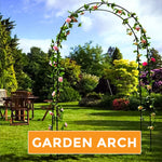 Metal Garden Arch Trellis Iron Plant Support Outdoor Climbing