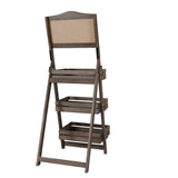 Vintage Wooden Chalkboard Easel 38x50CM with 3 Shelves